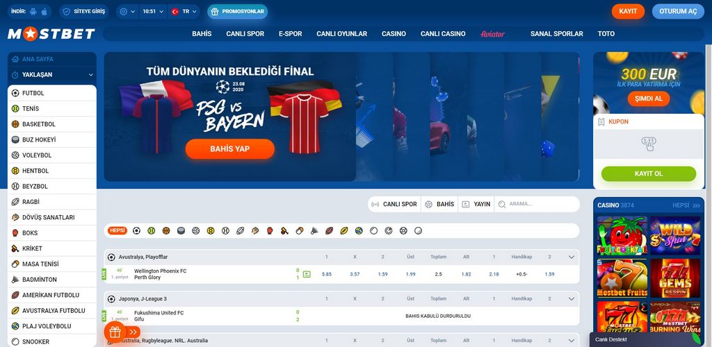Mostbet daxildir